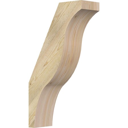 Ekena Millwork 6"W x 16"D x 28"H Funston Rough Sawn Knee Brace, Douglas Fir BRC06X16X28FST00RDF